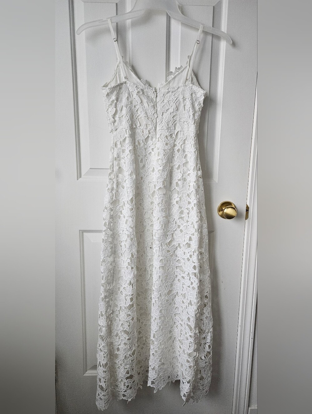 NWT ANDTHEWHY White Floral Lace Maxi Dress XS Romantic Boho Bridal - Picture 3 of 6